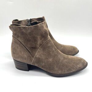 Paul Green Womens 8.5 US 6 UK Faye Brown Suede Leather‎ Ankle Boots Shoes